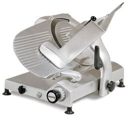 <img src="https://cdn.shopify.com/s/files/1/0084/6109/0875/products/OCC3MS_2.jpg?v=1572712368" alt="Omcan Meat Slicer, Manual, Gravity Feed, Carbon Steel Blade">