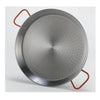 Polished Steel Paella Pan / Curved Sides with two Handles 35.43 Dia. inch - 0.08 Liters Cap.