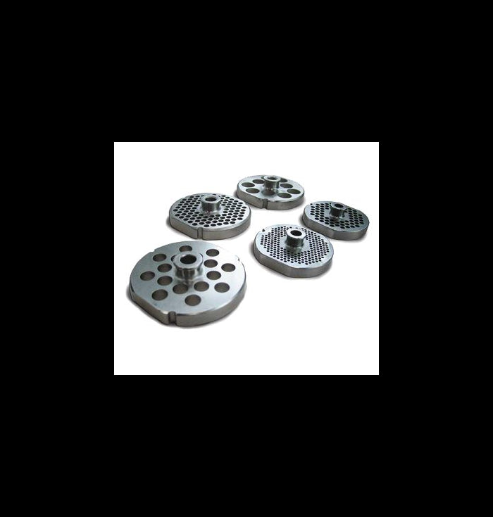 <img src="https://cdn.shopify.com/s/files/1/0084/6109/0875/products/111_2.jpg?v=1572108601" alt="Omcan #52 STAINLESS STEEL MACHINE PLATE for Meat Grinder">