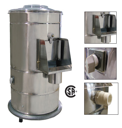 Omcan DB10 (13443) Electric Potato Peeler, 22 lb. Capacity —  FoodEquipmentDirect