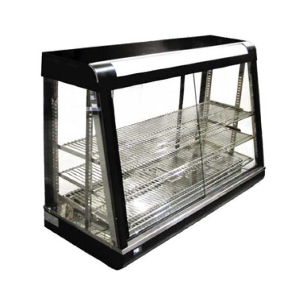 <img src="https://cdn.shopify.com/s/files/1/0084/6109/0875/products/FW-2-3_2.jpg?v=1572108625" alt="Omcan Display Warmer, Adjustable Trays, Glass On All Sides">