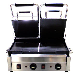 <img src="https://cdn.shopify.com/s/files/1/0084/6109/0875/products/PA10177_4.jpg?v=1572108665" alt="Omcan Sandwich Grill Single & Double, Flat Top & Bottom Grilling Surface">