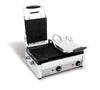 Eurodib Commercial Panini Grill | SFE02375 Double plates Panini - Left side flat / right side ribbed